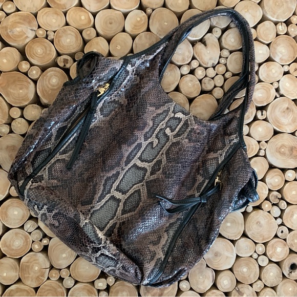 Kooba Carmine Snake print Hobo Bag. - Picture 6 of 8